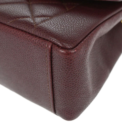Chanel 1997-1999 Bordeaux Caviar Skin Shoulder Bag