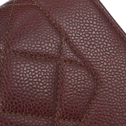 Chanel 1997-1999 Bordeaux Caviar Skin Shoulder Bag