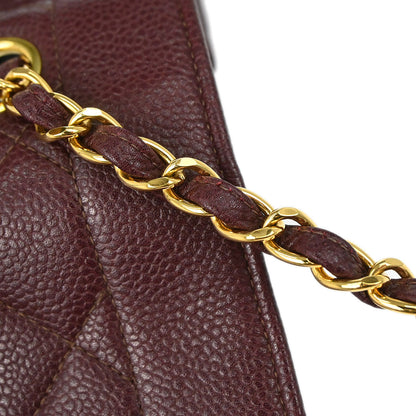Chanel 1997-1999 Bordeaux Caviar Skin Shoulder Bag