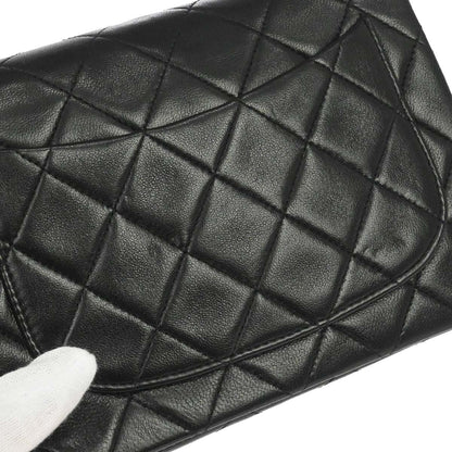Chanel 1991-1994 Black Lambskin Mini Classic Square Flap Shoulder Bag 17