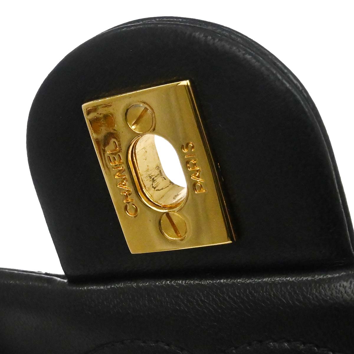 Chanel 1991-1994 Black Lambskin Mini Classic Square Flap Shoulder Bag 17