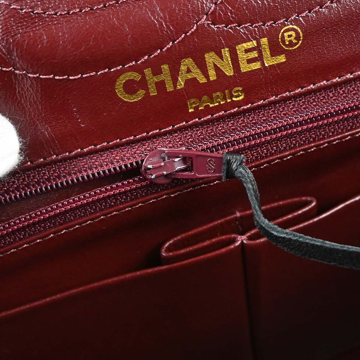 Chanel 1991-1994 Black Lambskin Paris Double Flap Shoulder Bag