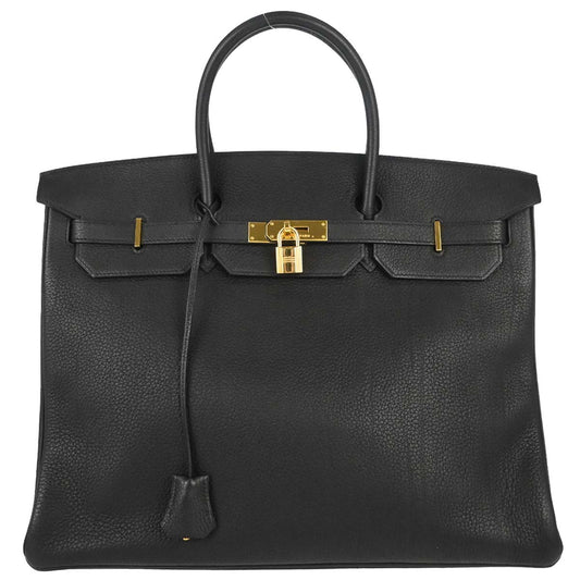 Hermes Black Togo Birkin 40 Handbag
