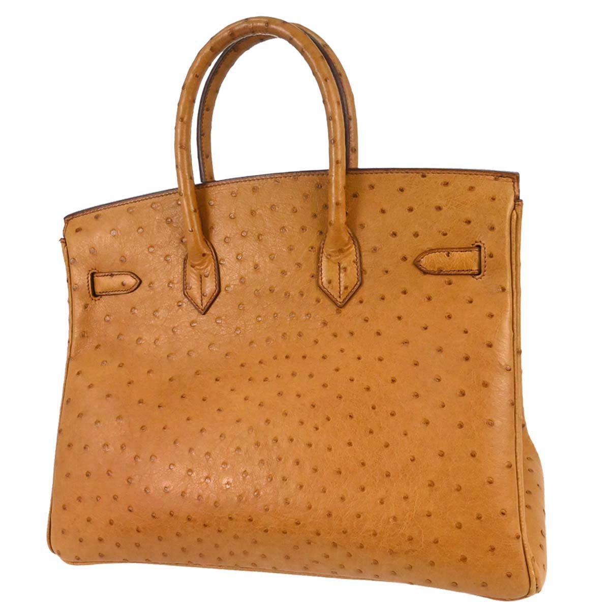 Hermes *Chestnut Ostrich Birkin 35 Handbag