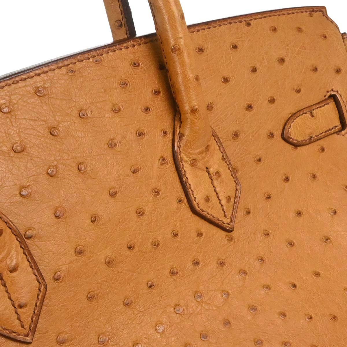 Hermes *Chestnut Ostrich Birkin 35 Handbag