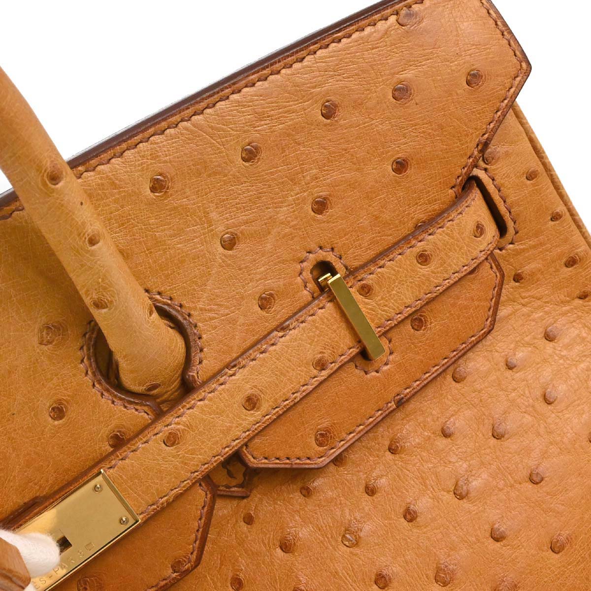 Hermes *Chestnut Ostrich Birkin 35 Handbag