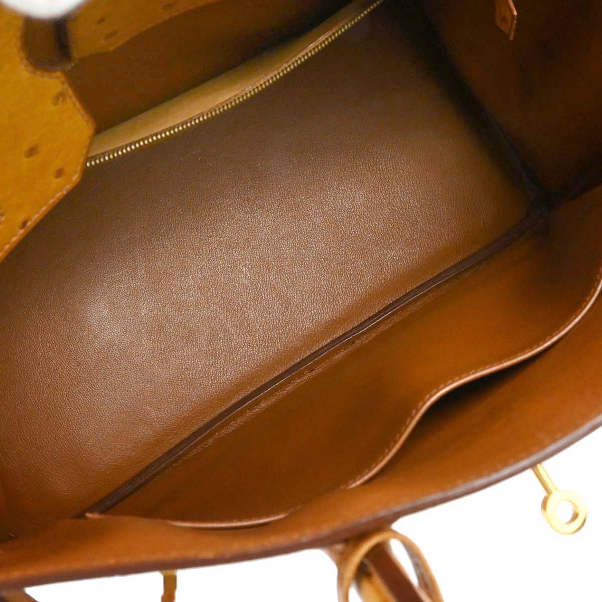 Hermes *Chestnut Ostrich Birkin 35 Handbag