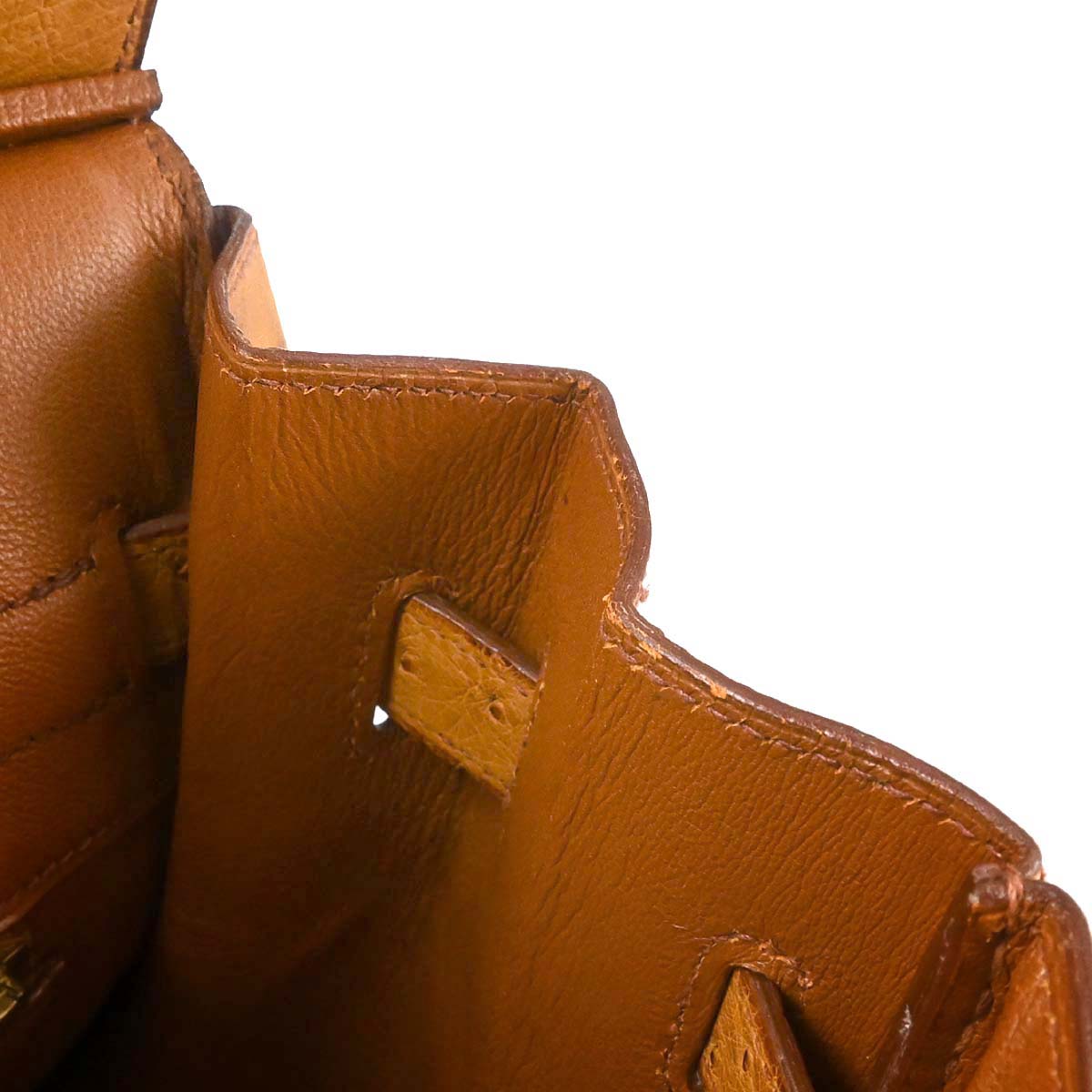 Hermes *Chestnut Ostrich Birkin 35 Handbag