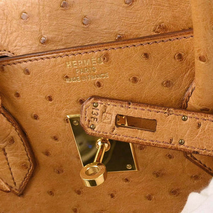 Hermes *Chestnut Ostrich Birkin 35 Handbag