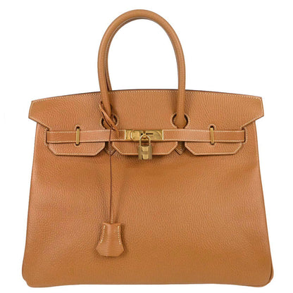 Hermes Natural Ardennes Birkin 35 Handbag