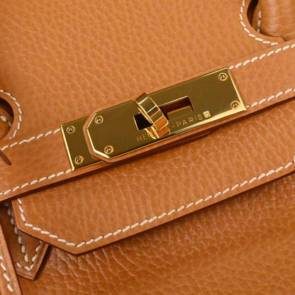 Hermes Natural Ardennes Birkin 35 Handbag