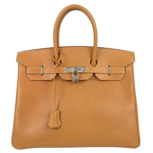 Hermes Natural Vache Birkin 35 Handbag