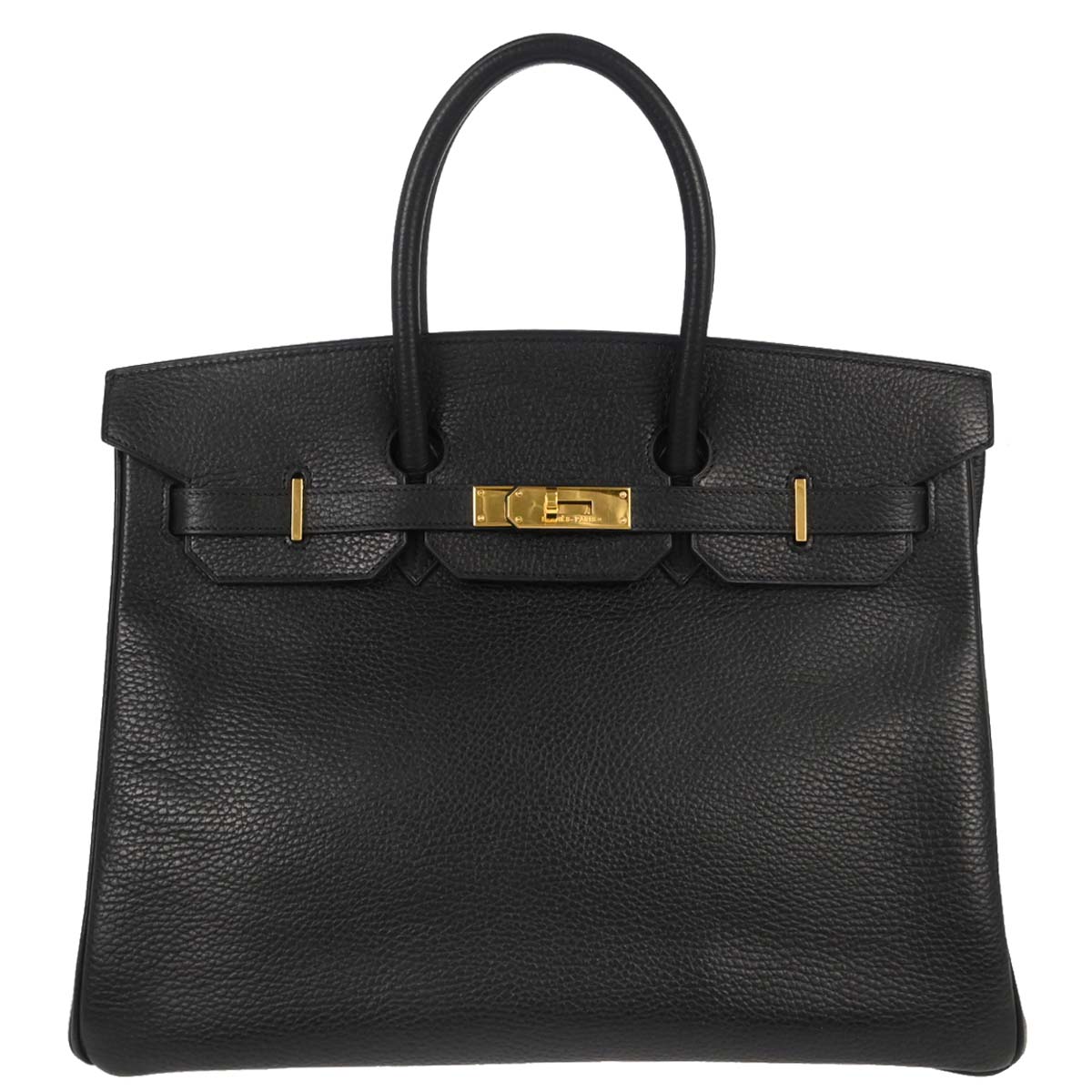 Hermes Black Ardennes Birkin 35 Handbag