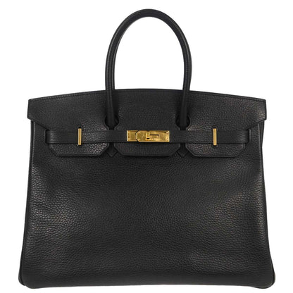 Hermes Black Ardennes Birkin 35 Handbag