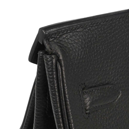 Hermes Black Ardennes Birkin 35 Handbag