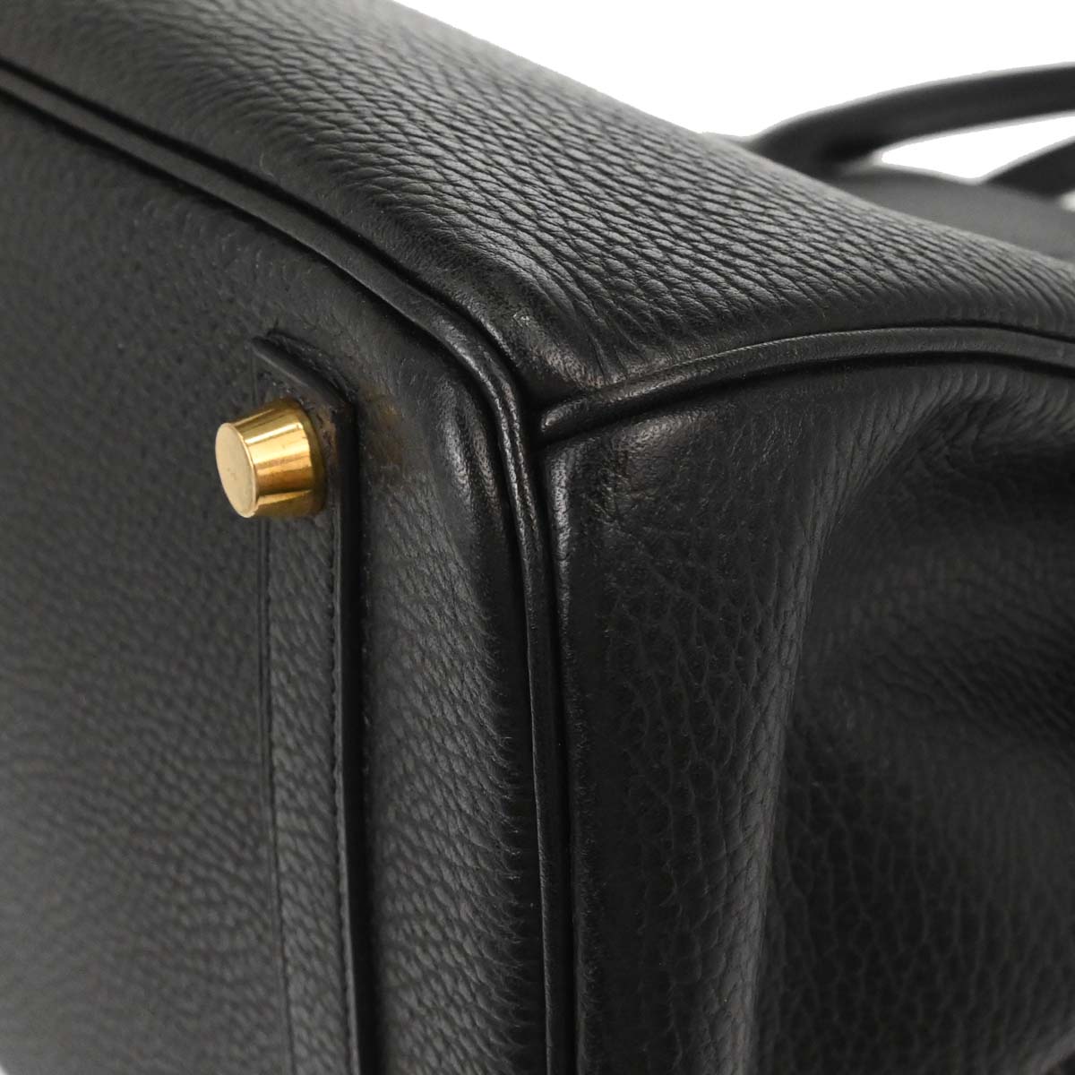 Hermes Black Ardennes Birkin 35 Handbag