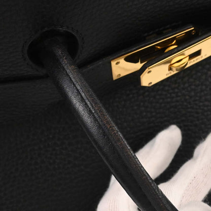 Hermes Black Ardennes Birkin 35 Handbag