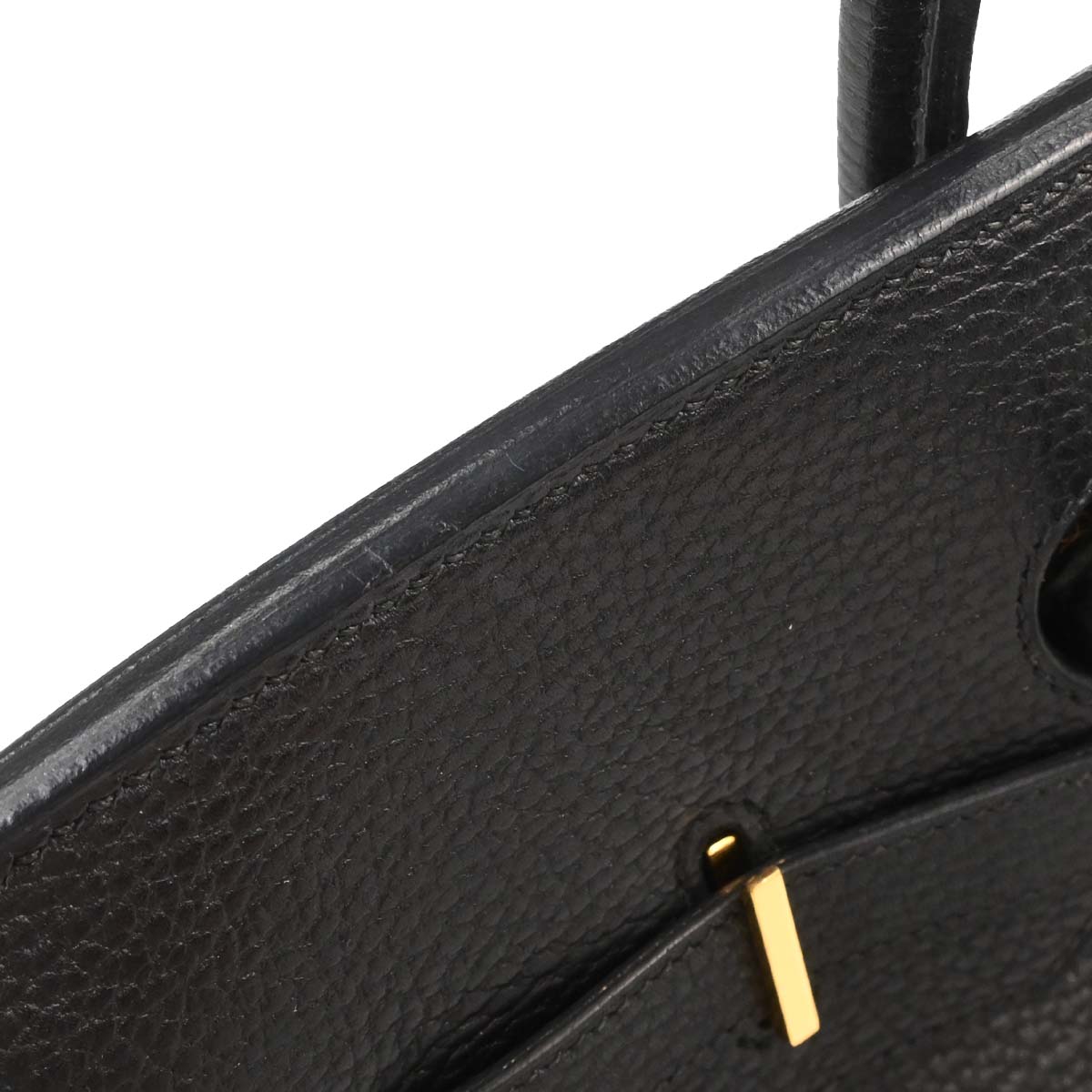 Hermes Black Ardennes Birkin 35 Handbag
