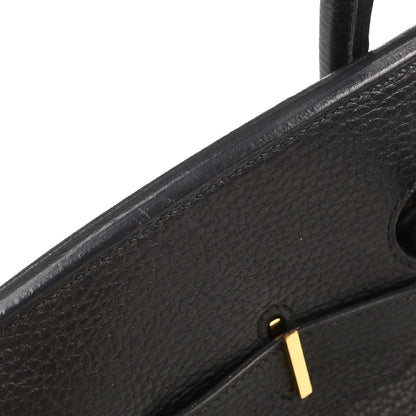 Hermes Black Ardennes Birkin 35 Handbag