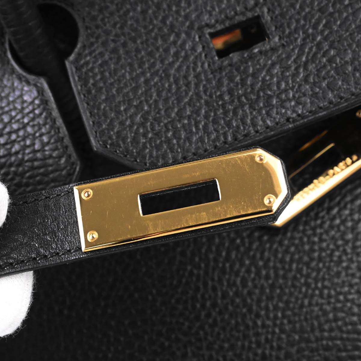 Hermes Black Ardennes Birkin 35 Handbag