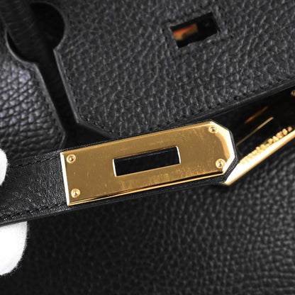 Hermes Black Ardennes Birkin 35 Handbag