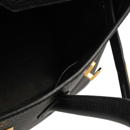 Hermes Black Ardennes Birkin 35 Handbag