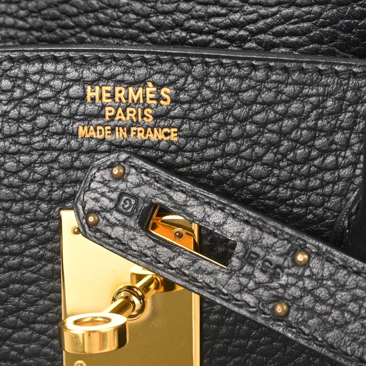 Hermes Black Ardennes Birkin 35 Handbag