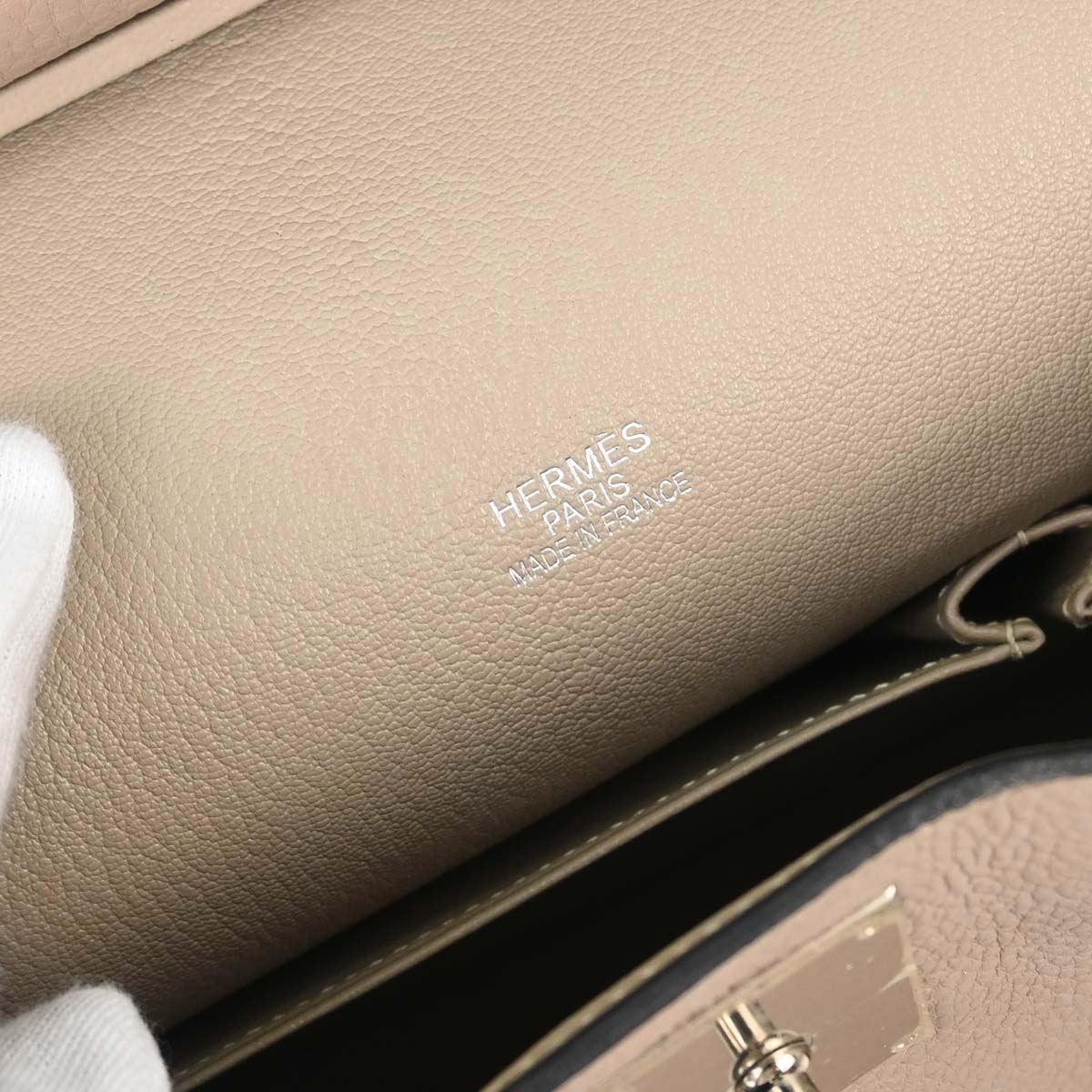 Hermes Gris Tourterelle Taurillon Clemence Jypsiere 31 Bag