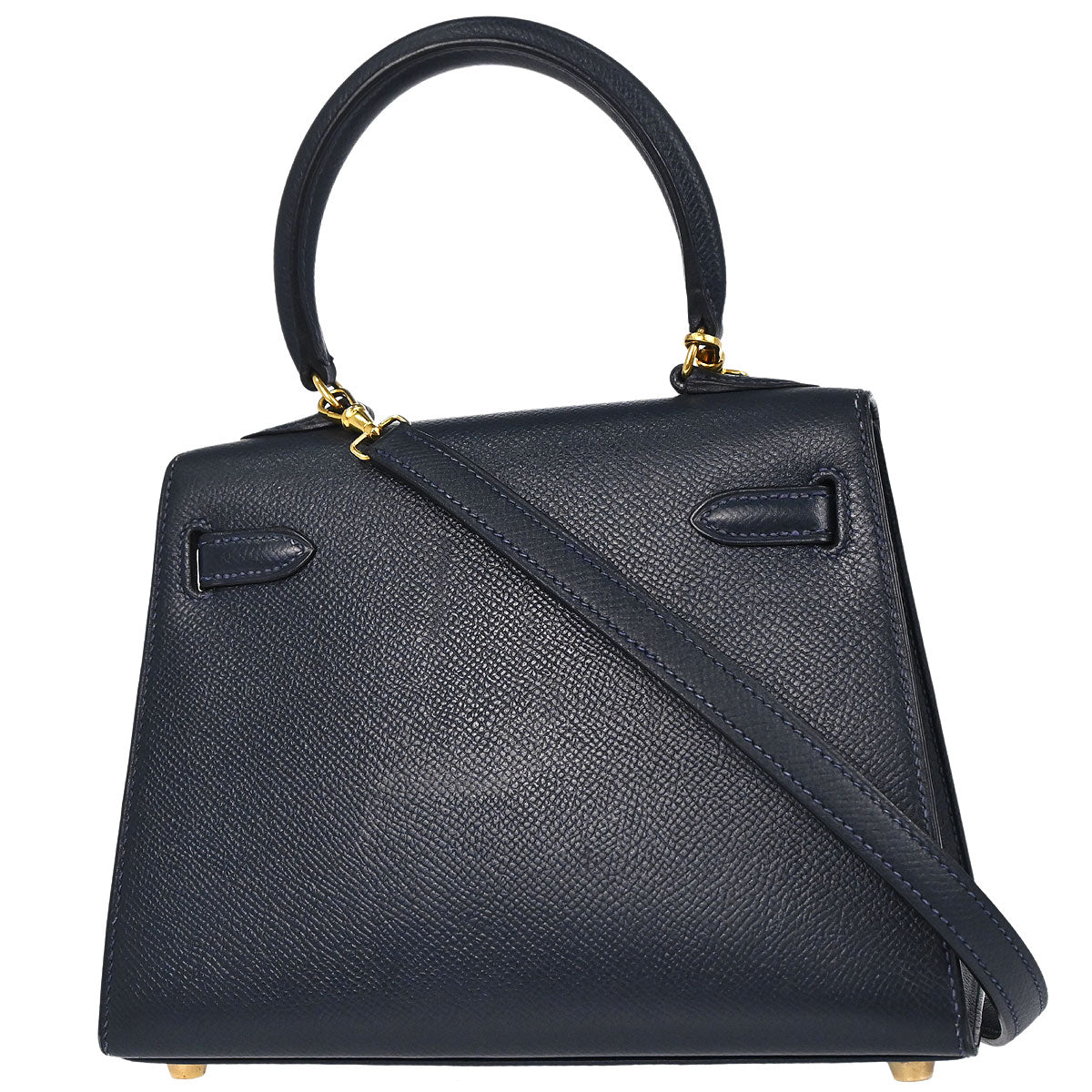 Hermes Navy Courchevel Mini Kelly 20 Sellier 2way Shoulder Handbag