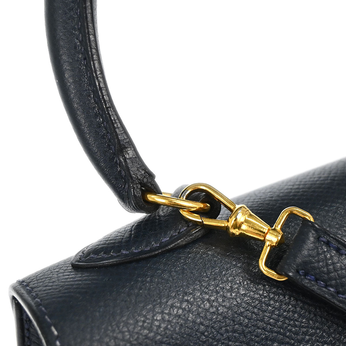 Hermes Navy Courchevel Mini Kelly 20 Sellier 2way Shoulder Handbag