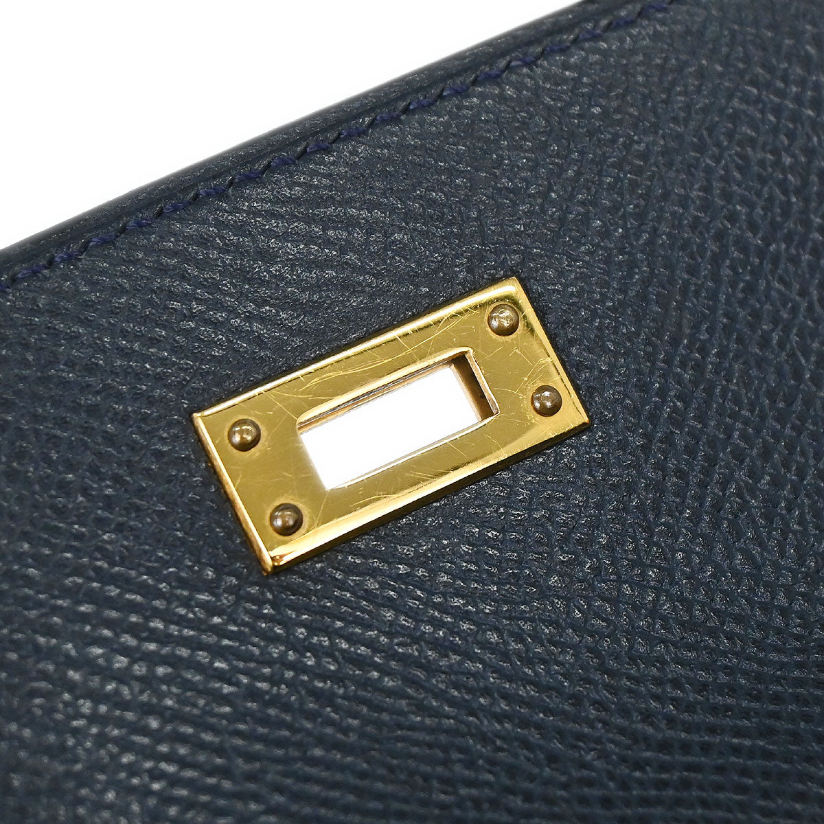 Hermes Navy Courchevel Mini Kelly 20 Sellier 2way Shoulder Handbag