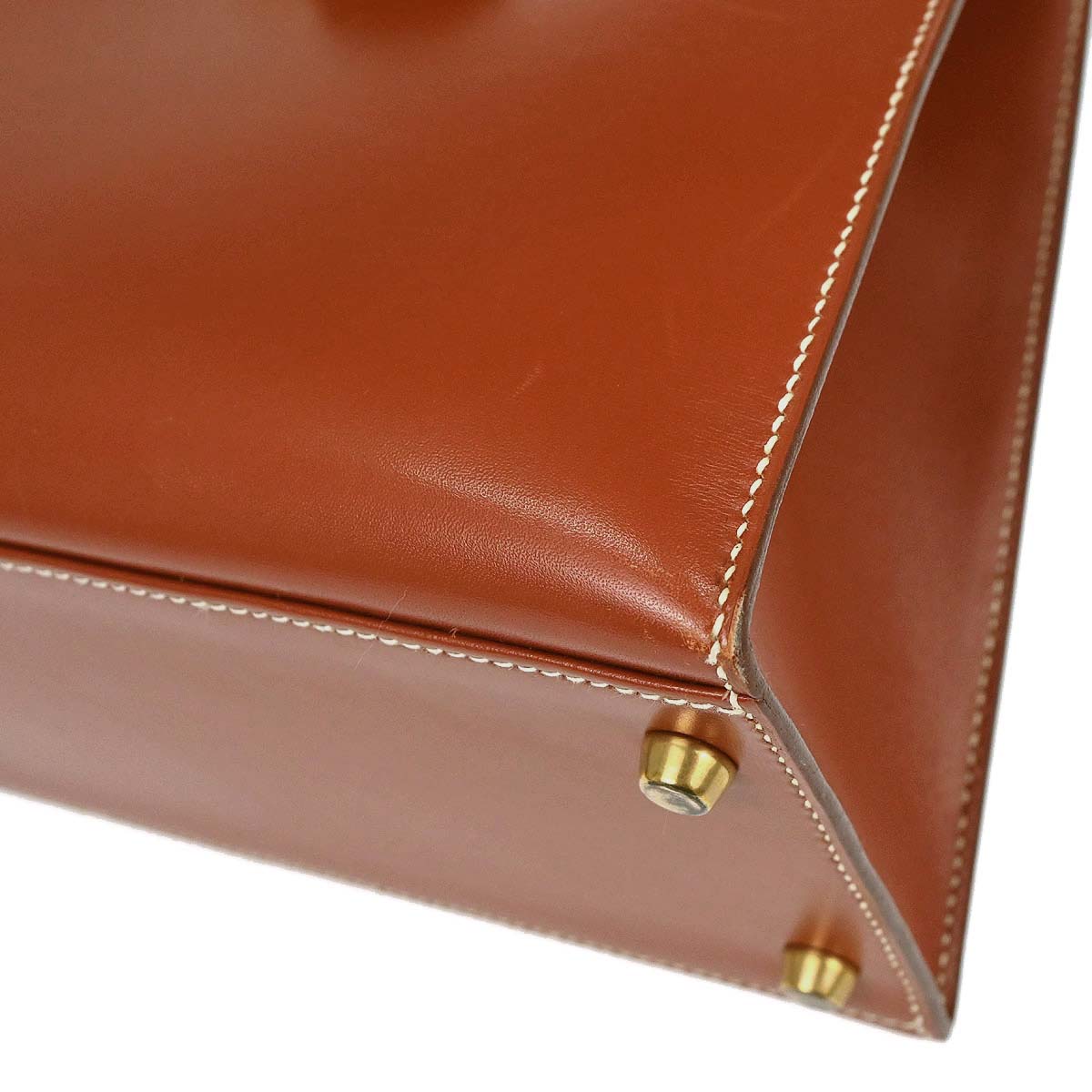 Hermes Brick Box Calf Kelly 32 Sellier 2way Shoulder Handbag