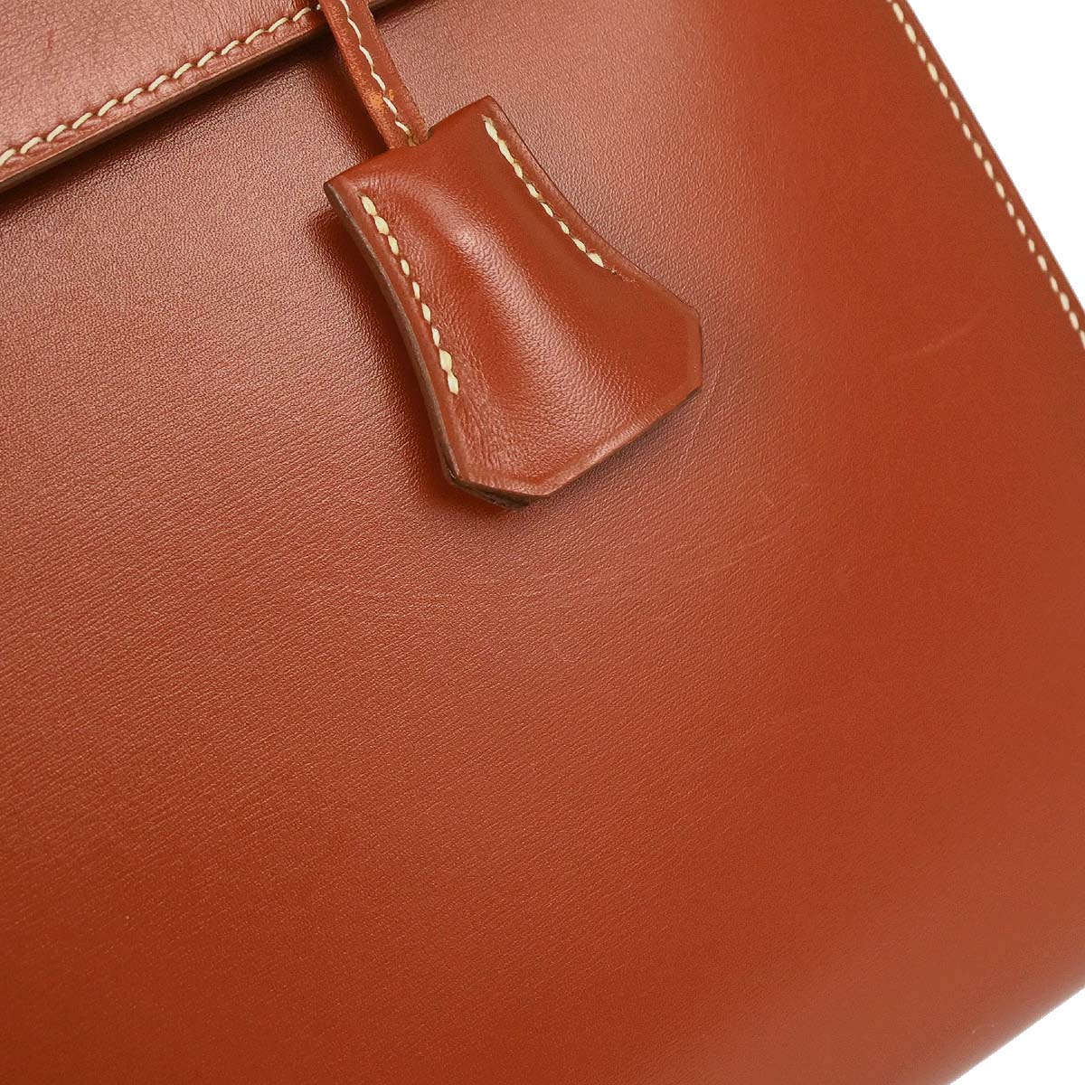 Hermes Brick Box Calf Kelly 32 Sellier 2way Shoulder Handbag