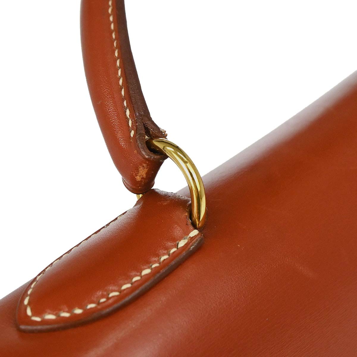 Hermes Brick Box Calf Kelly 32 Sellier 2way Shoulder Handbag