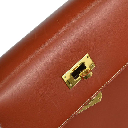Hermes Brick Box Calf Kelly 32 Sellier 2way Shoulder Handbag