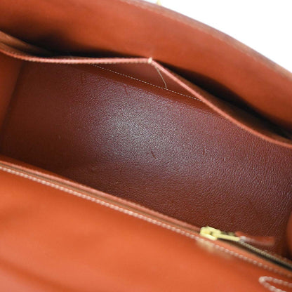 Hermes Brick Box Calf Kelly 32 Sellier 2way Shoulder Handbag