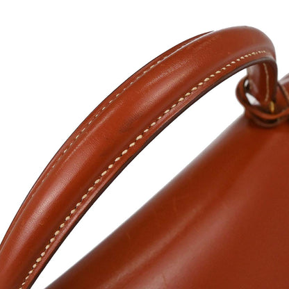 Hermes Brick Box Calf Kelly 32 Sellier 2way Shoulder Handbag