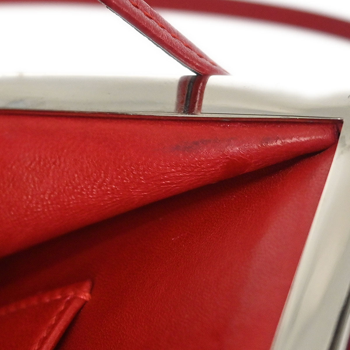 Hermes Red Courchevel Sac a Malice Shoulder bag