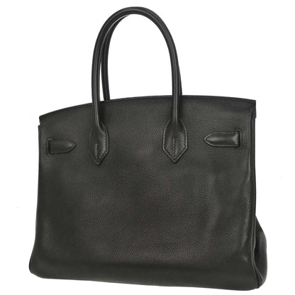 Hermes 2008 Black Taurillon Clemence Birkin 30 Handbag