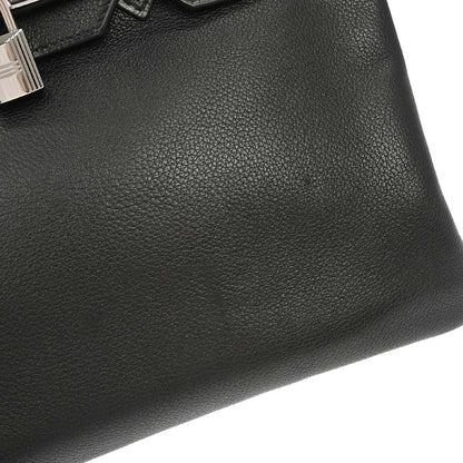 Hermes 2008 Black Taurillon Clemence Birkin 30 Handbag