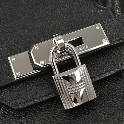 Hermes 2008 Black Taurillon Clemence Birkin 30 Handbag