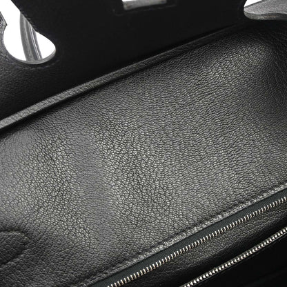 Hermes 2008 Black Taurillon Clemence Birkin 30 Handbag