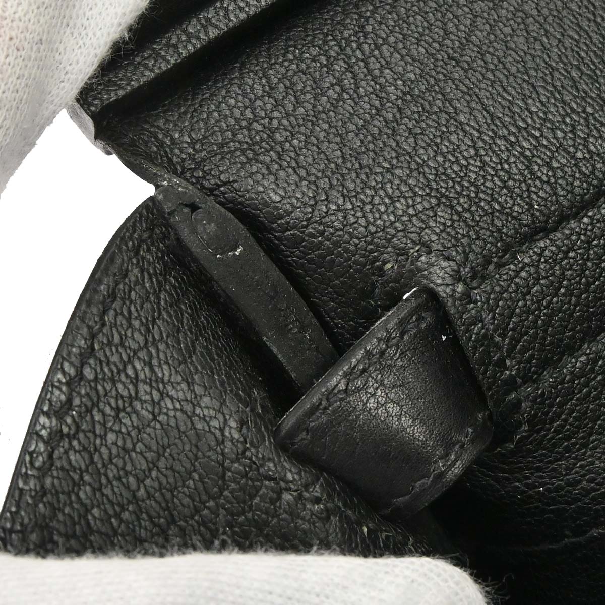 Hermes 2008 Black Taurillon Clemence Birkin 30 Handbag