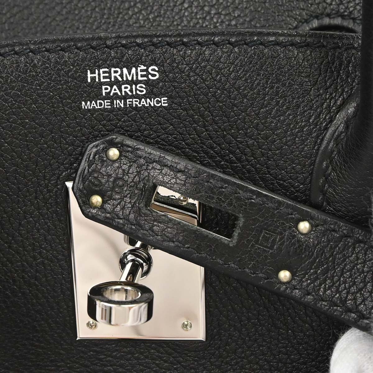 Hermes 2008 Black Taurillon Clemence Birkin 30 Handbag