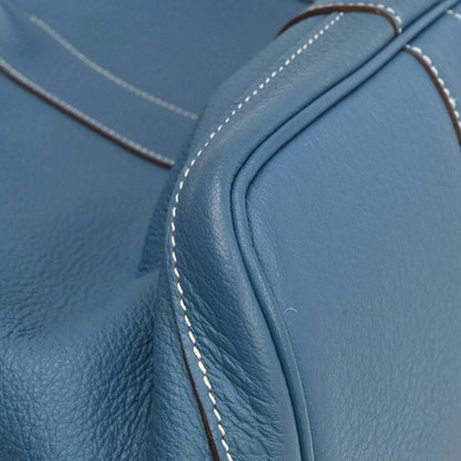 Hermes Blue Jean Negonda Garden Party 36 PM Tote Handbag
