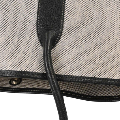 Hermes Black Toile H Buffle Garden Party 36 PM Tote Handbag