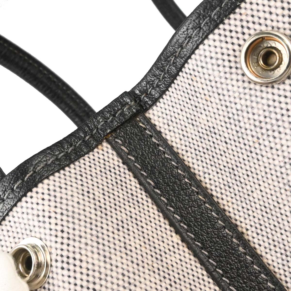 Hermes Black Toile H Buffle Garden Party 36 PM Tote Handbag