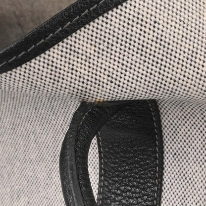 Hermes Black Toile H Buffle Garden Party 36 PM Tote Handbag