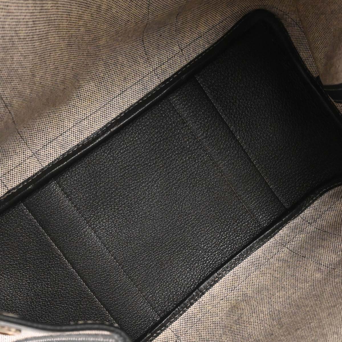 Hermes Black Toile H Buffle Garden Party 36 PM Tote Handbag