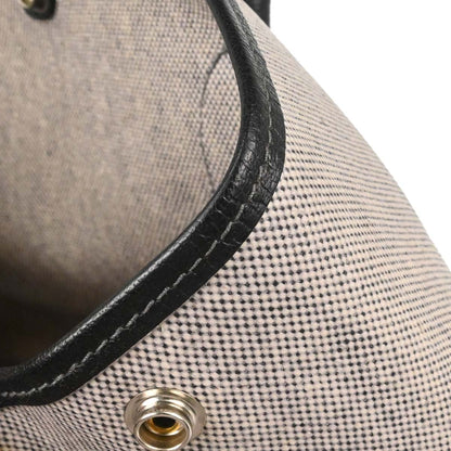 Hermes Black Toile H Buffle Garden Party 36 PM Tote Handbag